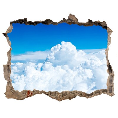 Hole in the wall sticker Bird's flight clouds