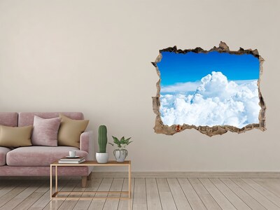 Hole in the wall sticker Bird's flight clouds