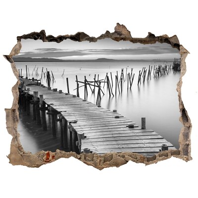 3D wall hole Pier in a foggy setting