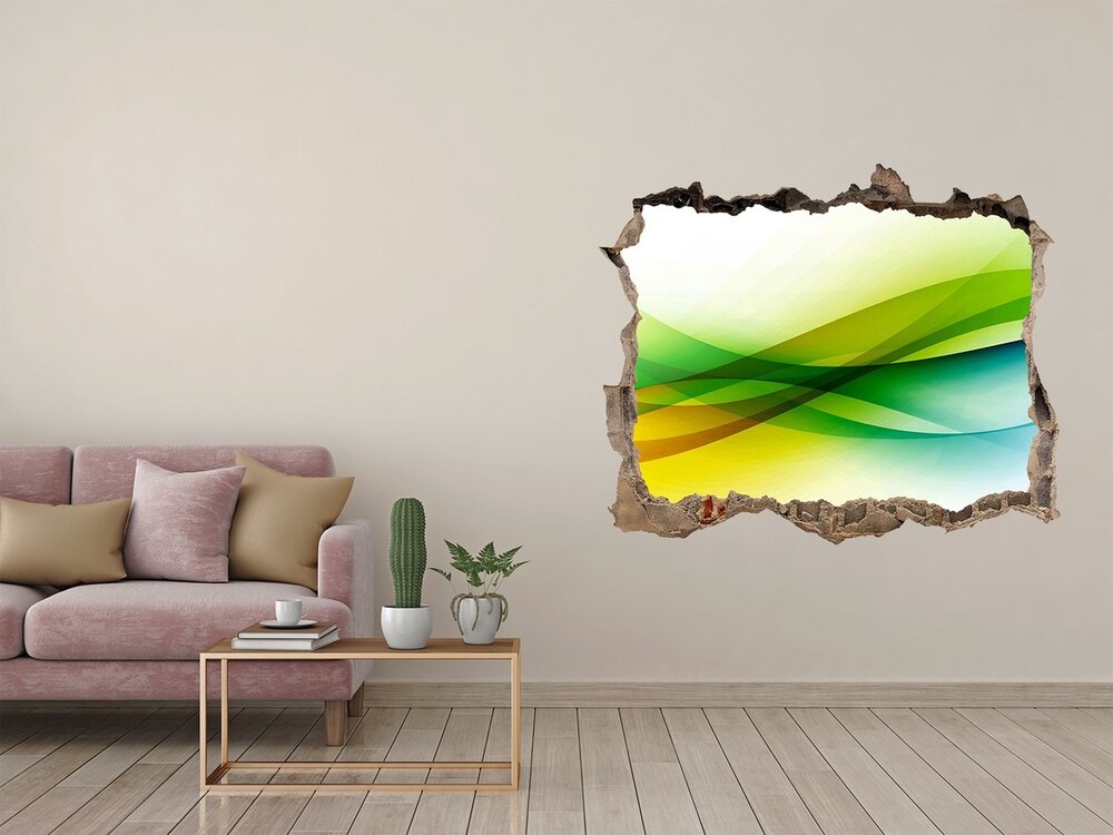 Hole wall sticker Wave abstraction