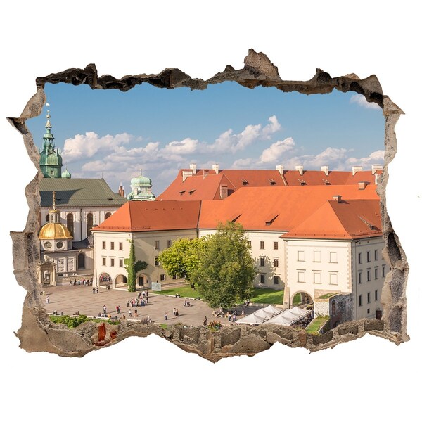 Hole wall sticker Krakow's Old Town