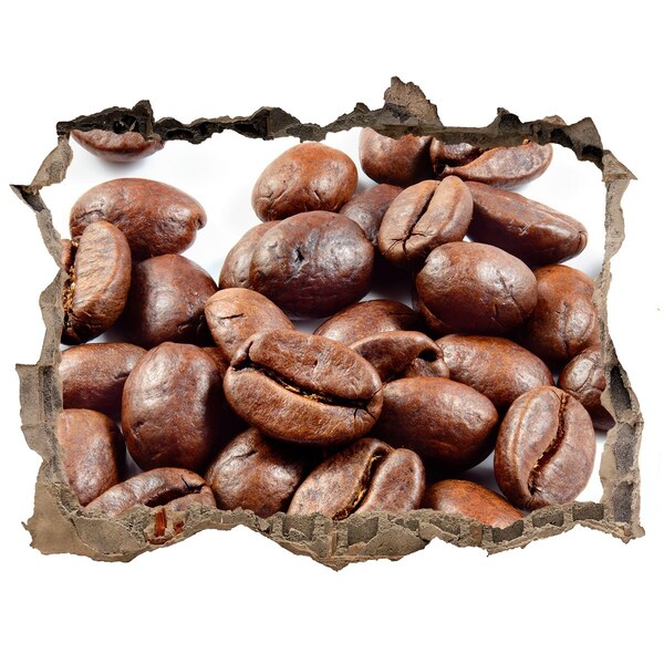 Hole wall sticker Coffee in a ruined wall