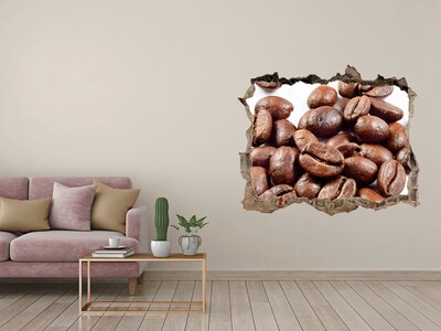 Hole wall sticker Coffee in a ruined wall