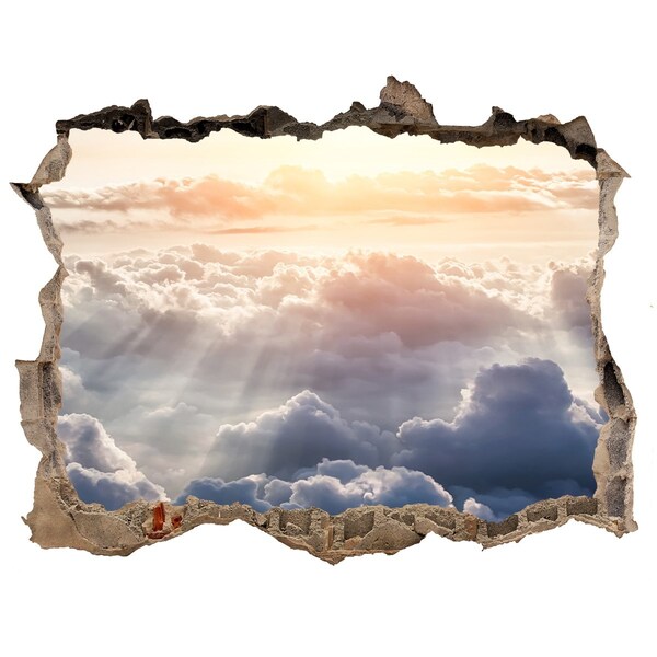 Hole in the wall sticker The sky is full of clouds