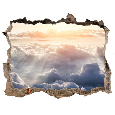 Hole in the wall sticker The sky is full of clouds