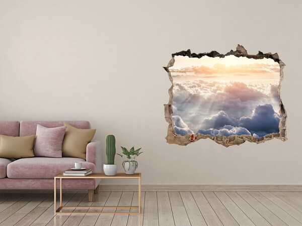 Hole in the wall sticker The sky is full of clouds