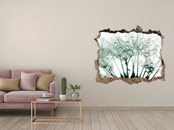 Hole wall sticker A floral dream behind the wall