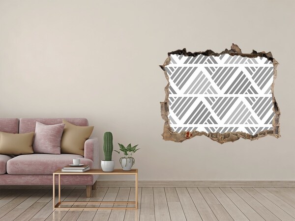 Hole in the wall sticker Geometry in concrete