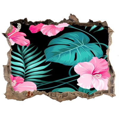 Hole in the wall decal Hole-in-the-wall tropical garden