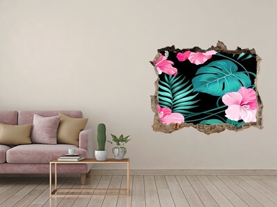 Hole in the wall decal Hole-in-the-wall tropical garden