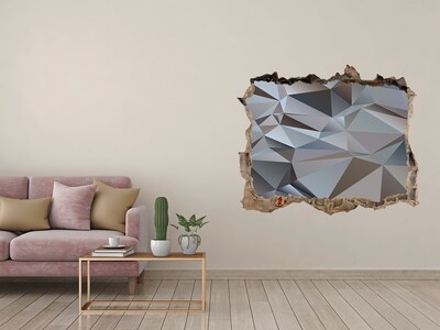 3D wall hole wallpaper Stone hole with geometric shapes