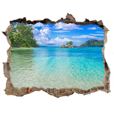 3D wall hole wallpaper Paradise Bay