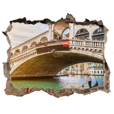 Hole wall sticker Rialto Bridge in Venice