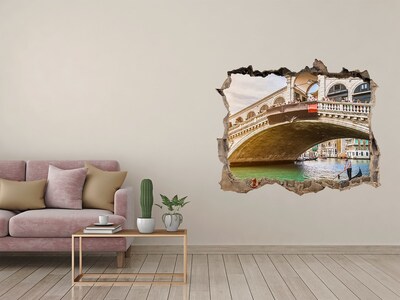 Hole wall sticker Rialto Bridge in Venice