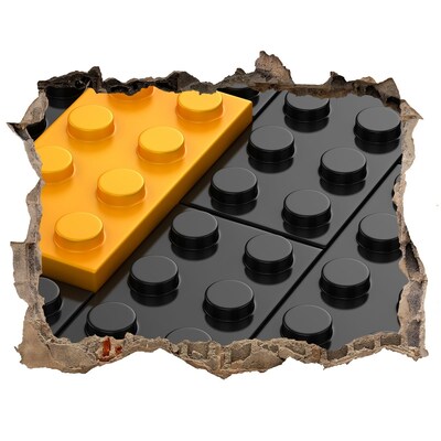 Hole wall sticker Broken LEGO brick wall
