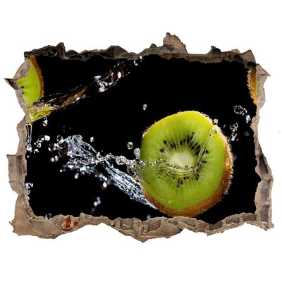 Hole in the wall decal Juicy kiwi in action