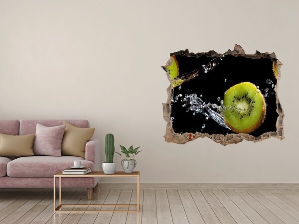 Hole in the wall decal Juicy kiwi in action