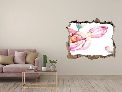 Hole wall sticker Flower Garden in the Golden Frame