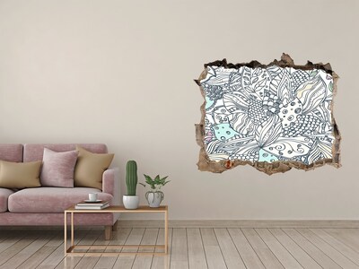 Hole in the wall sticker The colorful world of nature