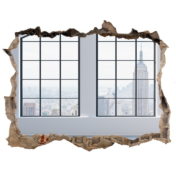 Hole in the wall sticker View of New York