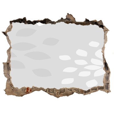 3D wall hole wallpaper A ruined wall overlooking the water