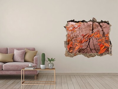 Hole wall sticker Autumn water surface