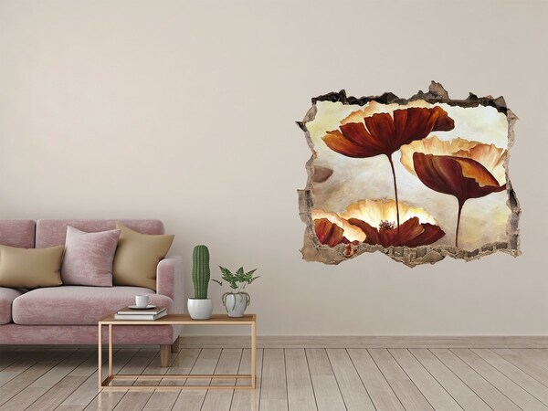 Hole in the wall decal A floral dream in a ruined wall
