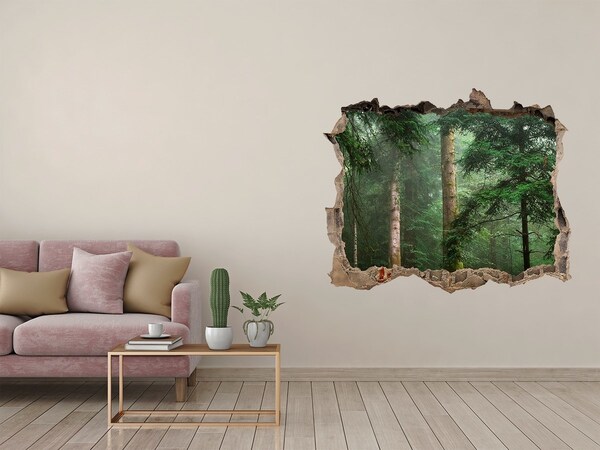 Hole in the wall sticker Green Forest in a Hole in the Wall