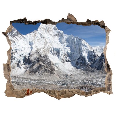 3D wall hole wallpaper Himalayan Mountains