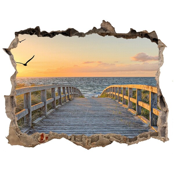 Hole in the wall sticker Sunset over the sea