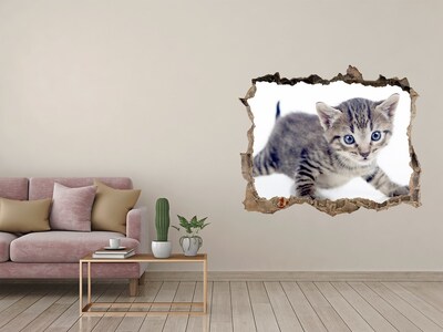 Hole in the wall decal Kitten in a hole in the wall