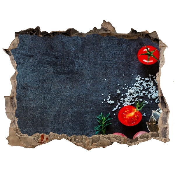 3D wall hole wallpaper The charm of a hole-in-the-wall culinary experience