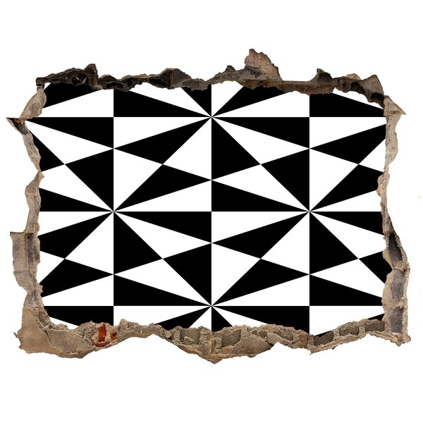 Hole in the wall sticker Geometric patterns in a hole in the wall