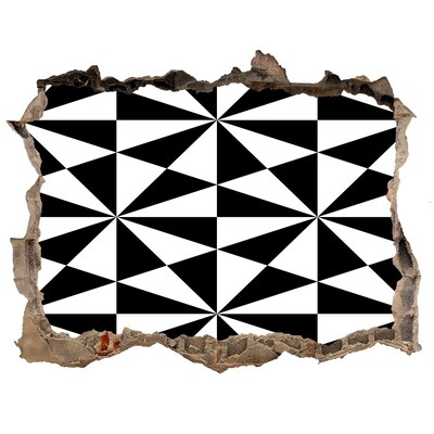 Hole in the wall sticker Geometric patterns in a hole in the wall