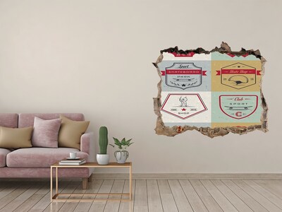 Hole in the wall sticker Skatepark in the city