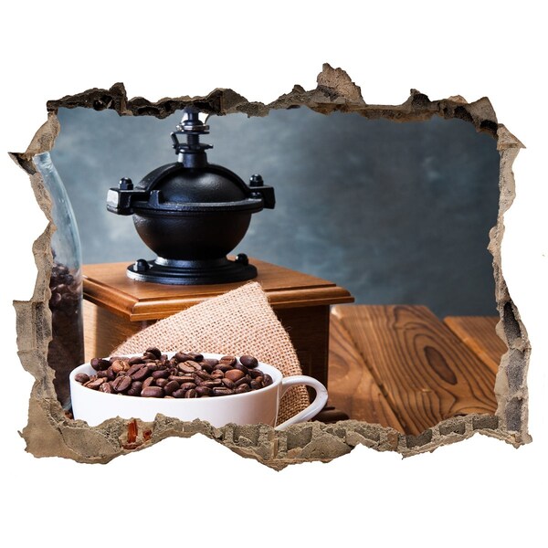 Hole wall sticker Coffee in a home cafe