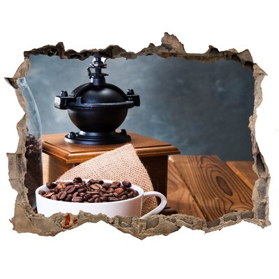 Hole wall sticker Coffee in a home cafe