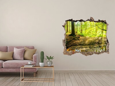 Hole wall sticker A forest oasis of peace