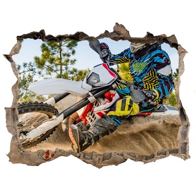 3D wall hole Motocross in action