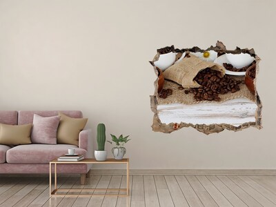 Hole wall sticker Coffee in a natural setting