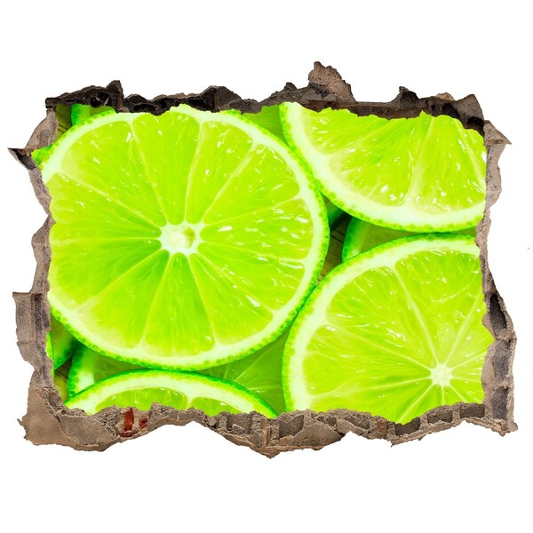 3D wall hole Juicy Limes in a Hole in the Wall