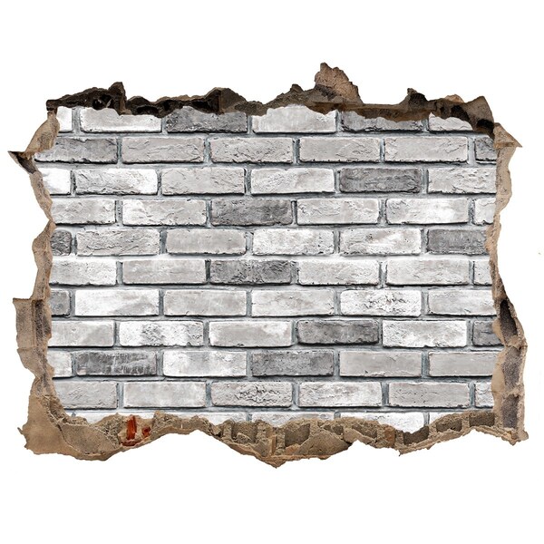 Hole wall sticker A ruined brick wall