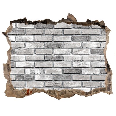 Hole wall sticker A ruined brick wall
