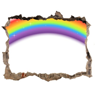 Hole in the wall decal Rainbow light leak