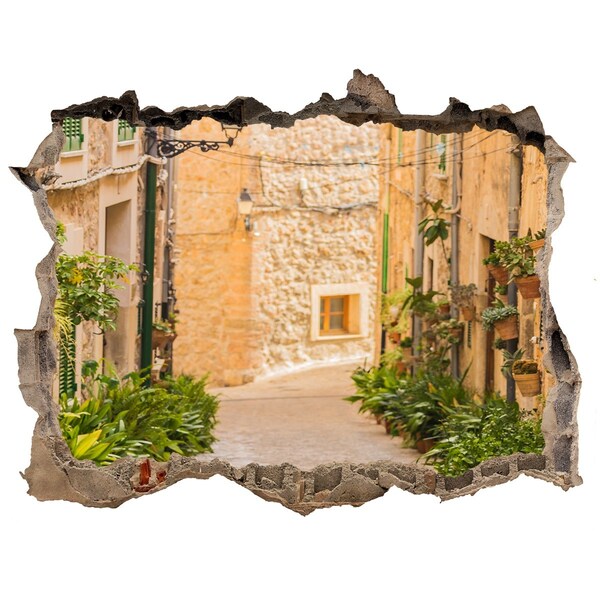 Hole in the wall decal A charming street in the town