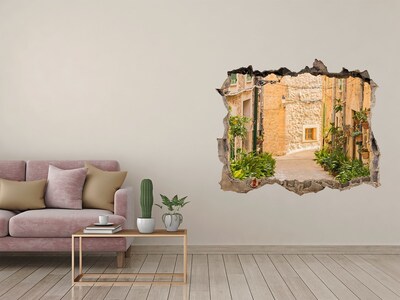 Hole in the wall decal A charming street in the town