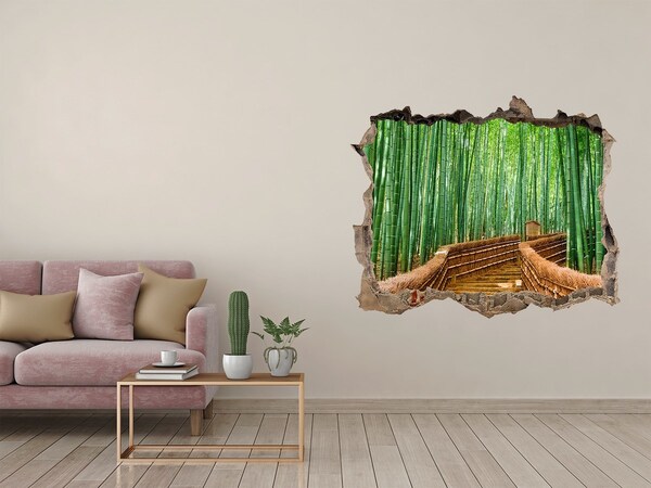 Hole in the wall decal Bamboo Forest Escape