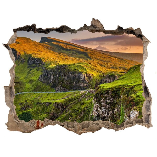 Hole in the wall sticker Green Hills of Scotland