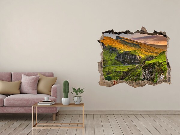 Hole in the wall sticker Green Hills of Scotland