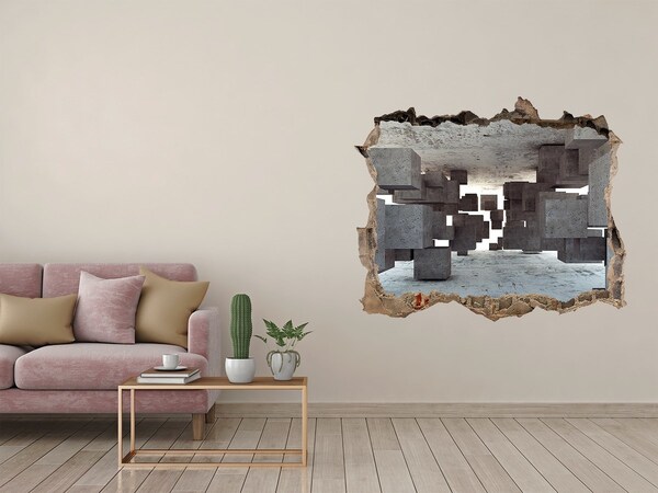 Hole in the wall sticker A transparent space in a surreal style